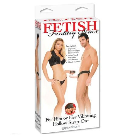 Gode Ceinture Vibrant Creux Hommes & Femmes Naturel 14cm - Fetish Fantasy