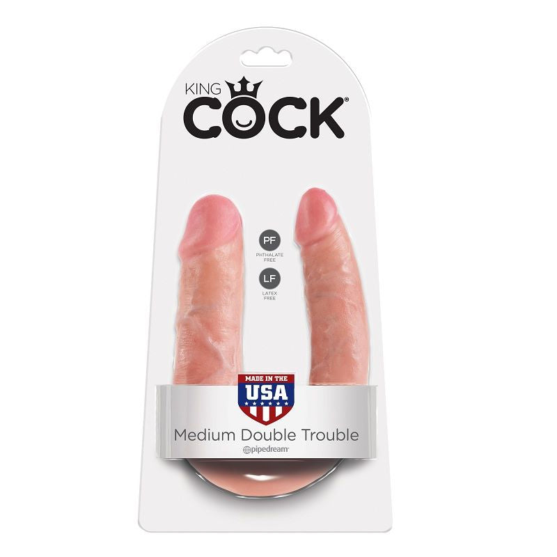 Gode Double Pénétration Réaliste Ventouse - King Cock