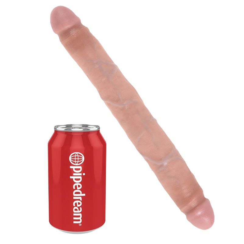Vue d'ensemble — double gode King Cock, pénétration réaliste ventouse