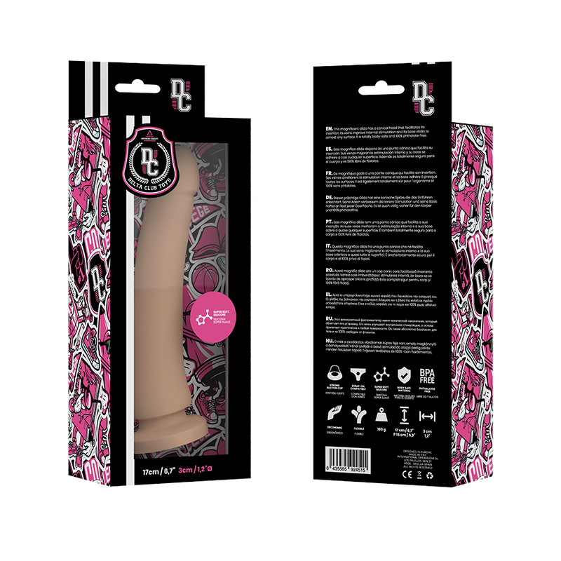 Gode Réaliste Naturel Silicone 17 cm Sans Phtalates - Deltaclub