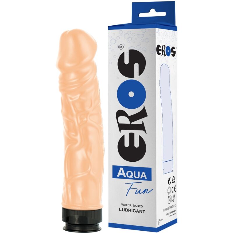Gode Réaliste Texturé Aqua Fun avec Lubrifiant Base Eau 23,5 cm - Eros