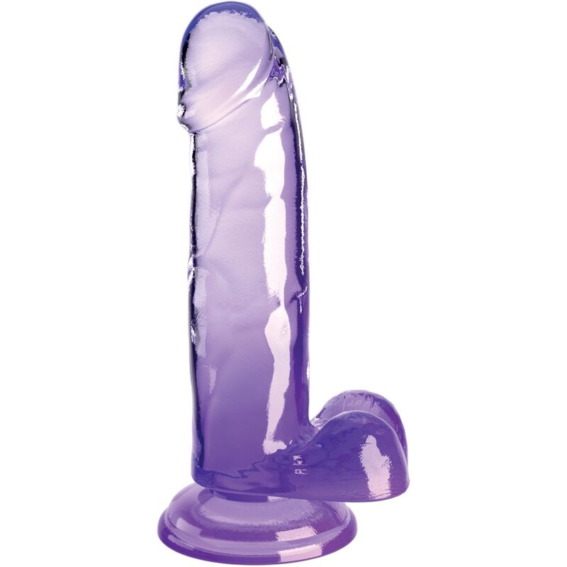 Gode Réaliste Translucide King Cock Clear - Ventouse Compatible Harnais