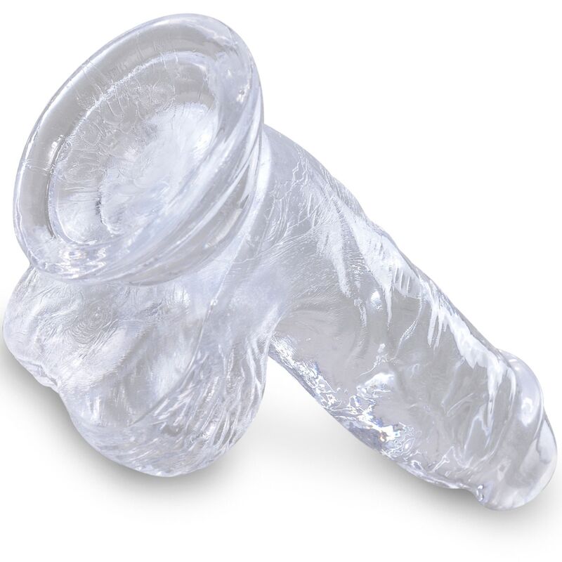 Gode Réaliste Translucide King Cock Clear - Ventouse Compatible Harnais