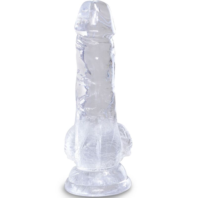 Gode Réaliste Translucide King Cock Clear - Ventouse Compatible Harnais