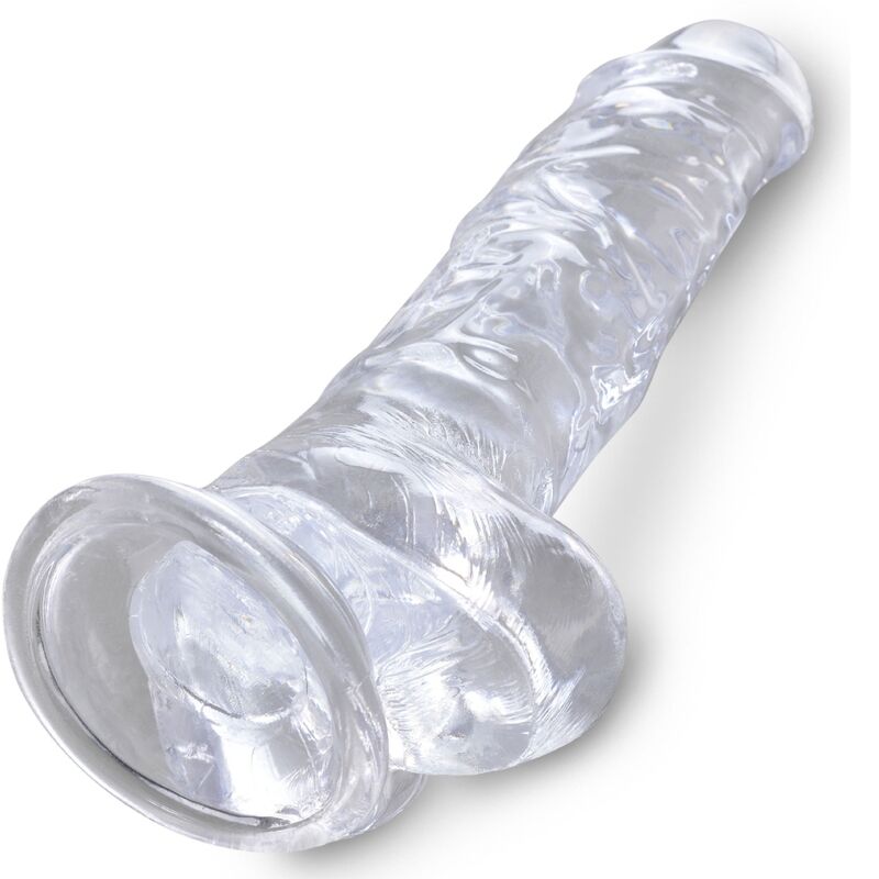 Gode Réaliste Translucide King Cock Clear - Ventouse Compatible Harnais
