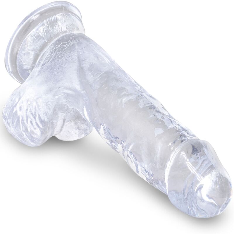 Gode Réaliste Translucide King Cock Clear - Ventouse Compatible Harnais