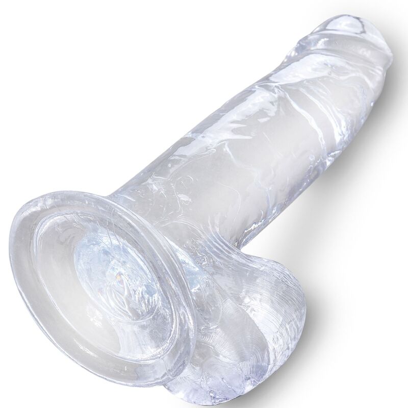 Gode Réaliste Translucide King Cock Clear - Ventouse Compatible Harnais