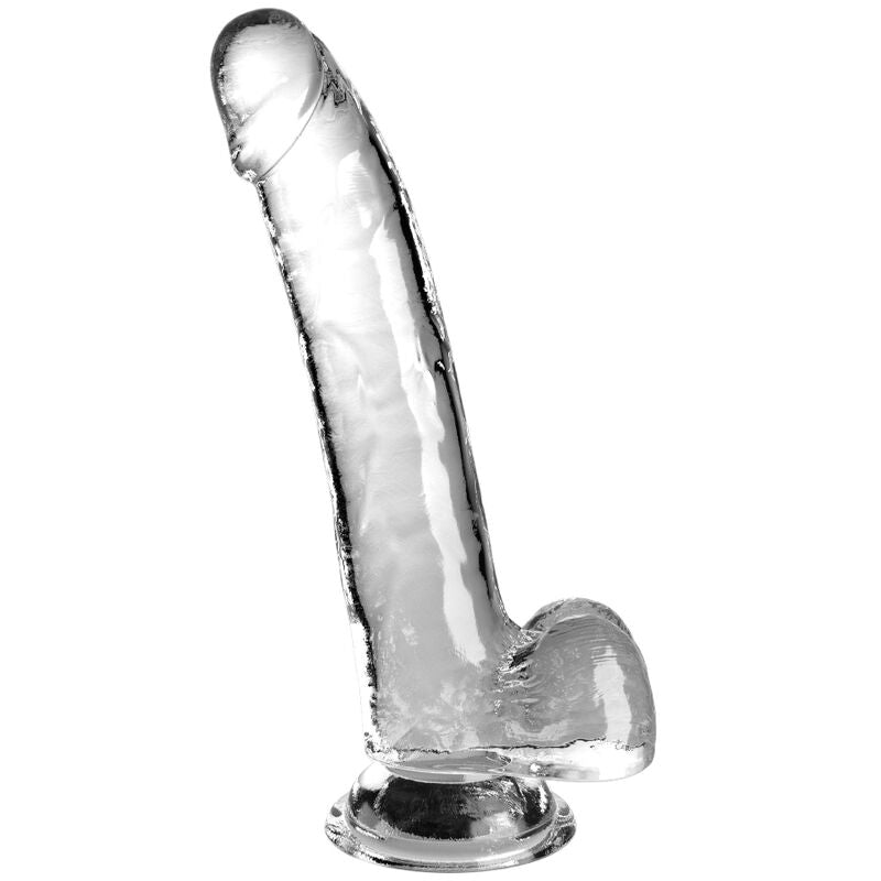 Gode Réaliste Translucide King Cock Clear - Ventouse Compatible Harnais