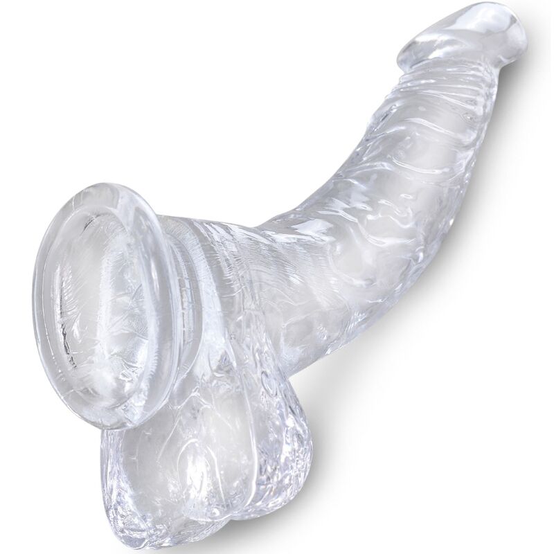Gode Réaliste Translucide King Cock Clear - Ventouse Compatible Harnais