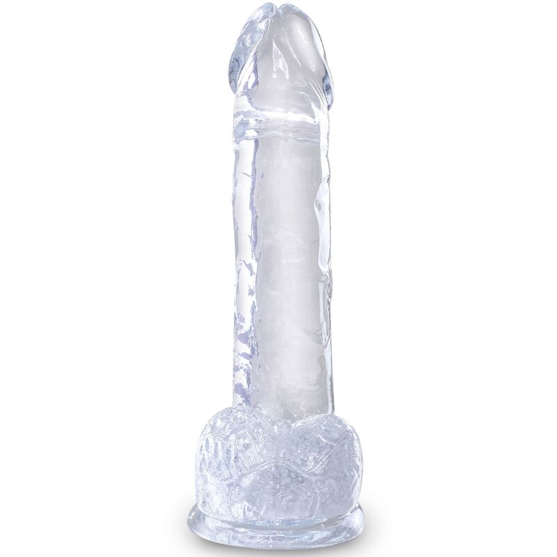 Gode Réaliste Translucide King Cock Clear - Ventouse Compatible Harnais