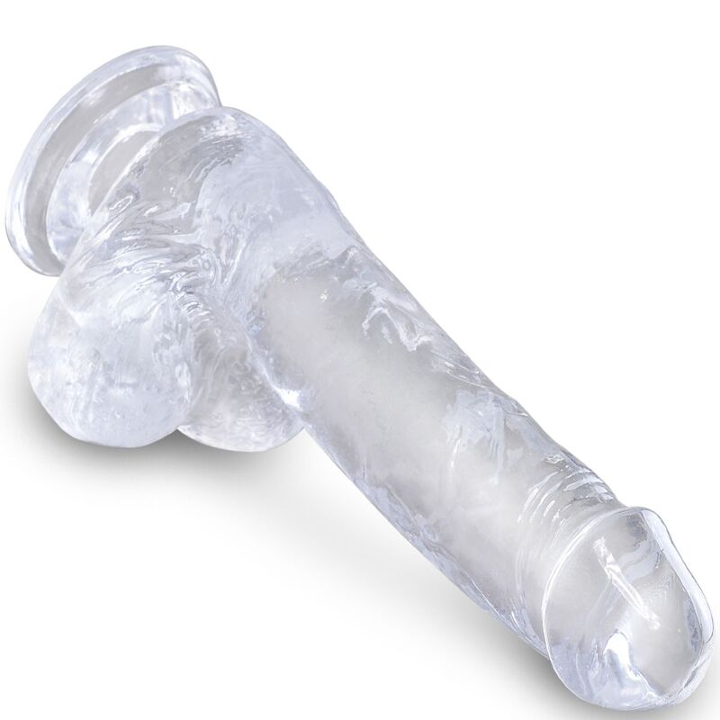 Gode Réaliste Translucide King Cock Clear - Ventouse Compatible Harnais