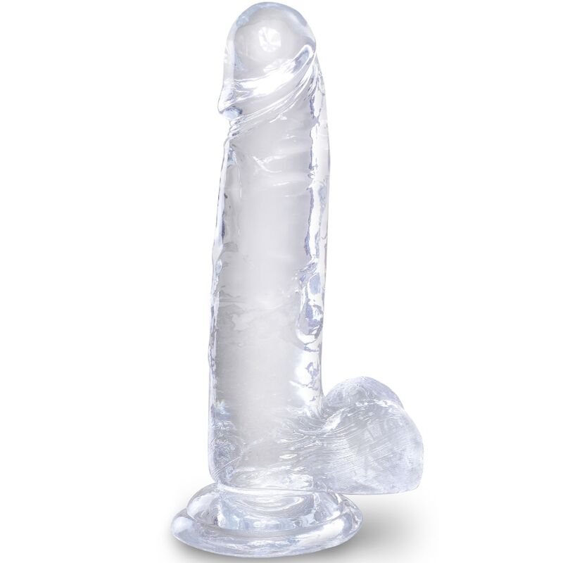 Gode Réaliste Translucide King Cock Clear - Ventouse Compatible Harnais