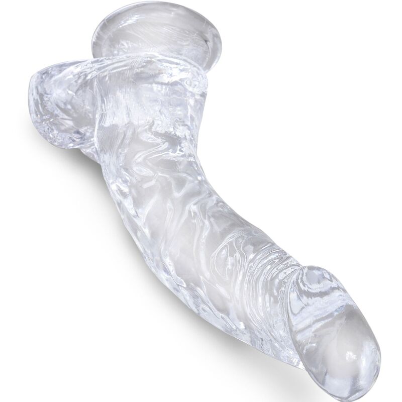 Gode Réaliste Translucide King Cock Clear - Ventouse Compatible Harnais