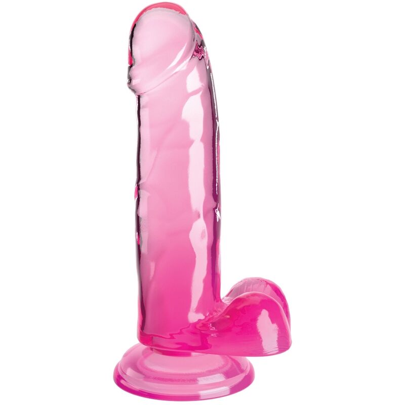 Gode Réaliste Translucide King Cock Clear - Ventouse Compatible Harnais