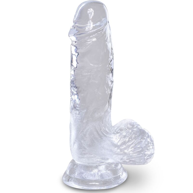 Gode Réaliste Translucide King Cock Clear - Ventouse Compatible Harnais