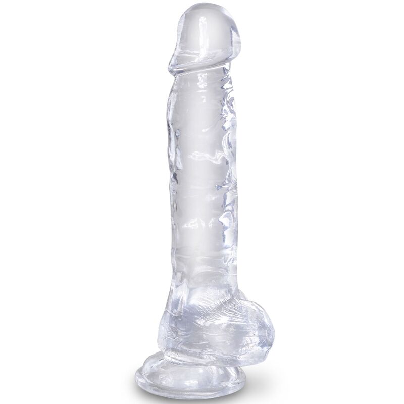 Gode Réaliste Translucide King Cock Clear - Ventouse Compatible Harnais