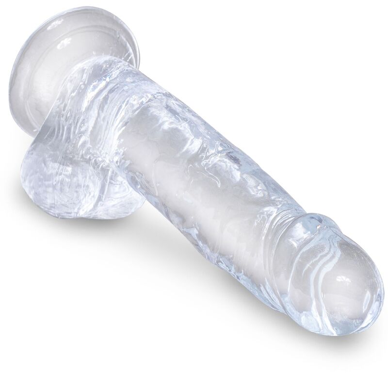 Gode Réaliste Translucide King Cock Clear - Ventouse Compatible Harnais