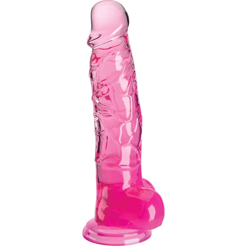 Gode Réaliste Translucide King Cock Clear - Ventouse Compatible Harnais
