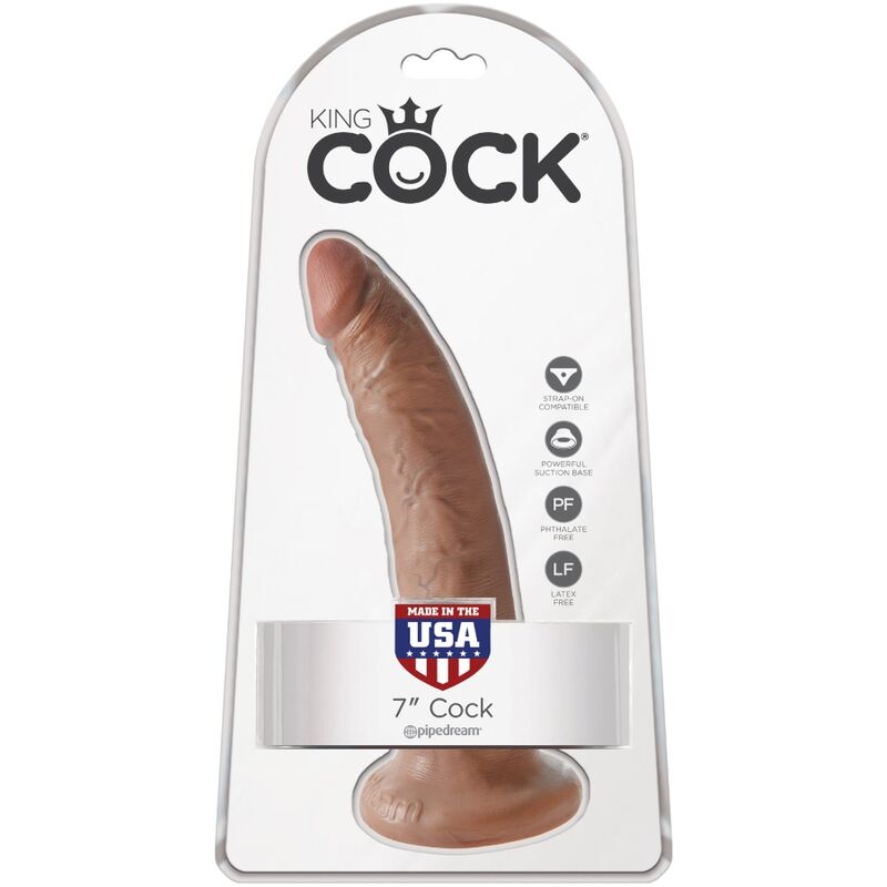 Vue d'ensemble — gode réaliste King Cock, veiné base ventouse
