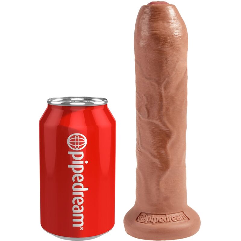 Gode Réaliste Veiné Base Ventouse Marron - King Cock