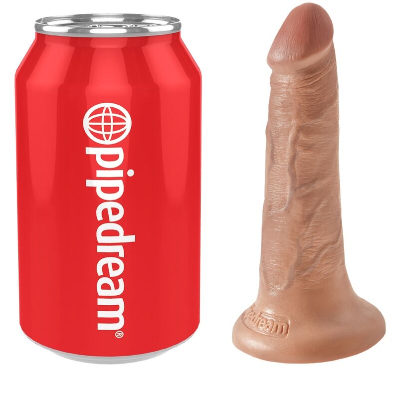 Gode Réaliste Veiné Base Ventouse Marron - King Cock