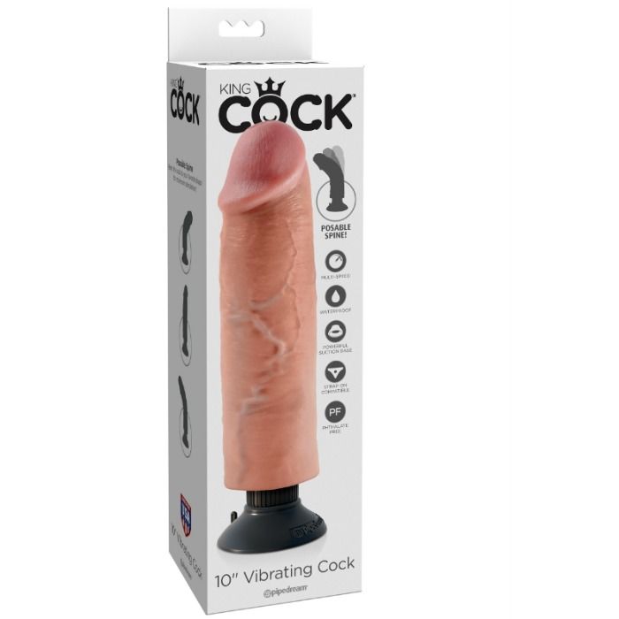 Gode Réaliste Vibrant Ventouse - King Cock