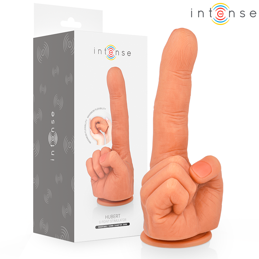 Gode Stimulateur Point G Hubert Main Flexible Ventouse 14,2 cm - Intense
