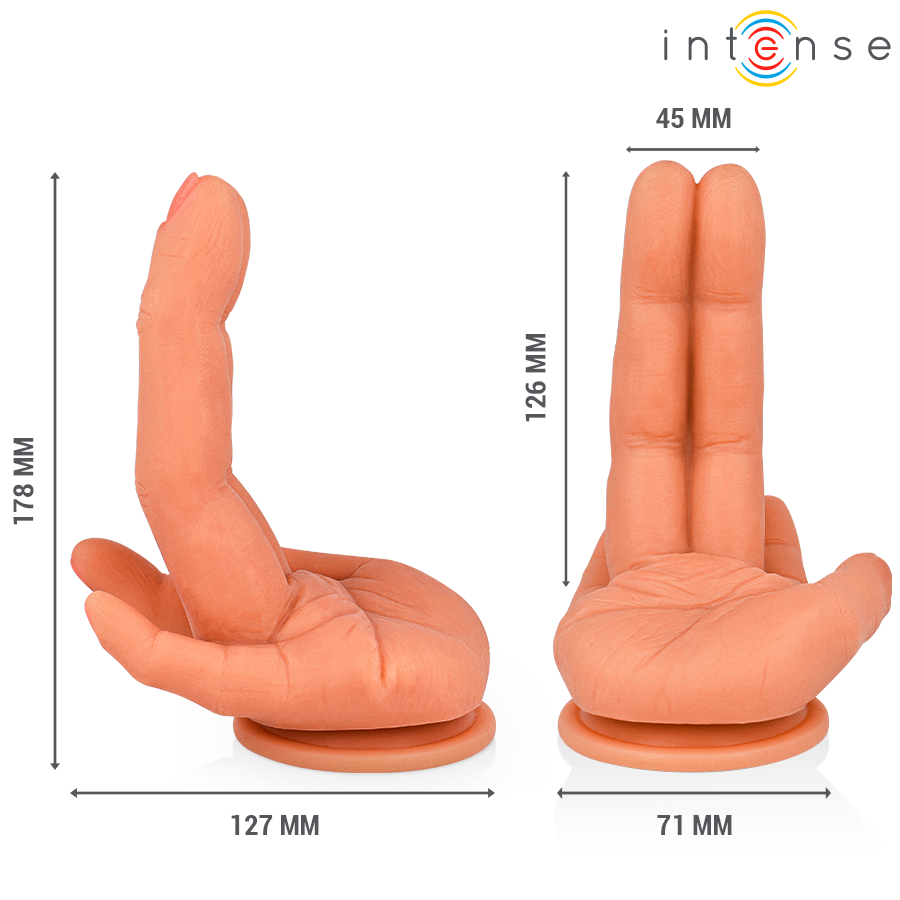Gode Stimulateur Point G Leela Forme Main Flexible Ventouse 12,6 cm - Intense