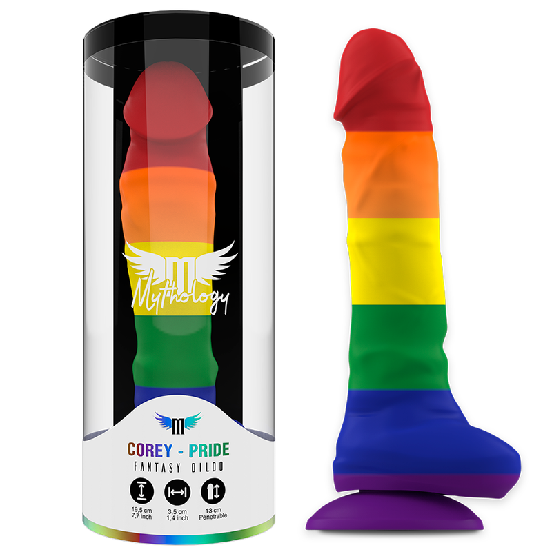 Gode Ventouse Corey Pride Silicone Couleurs Fierté 2 Tailles - Mythology Fantasy