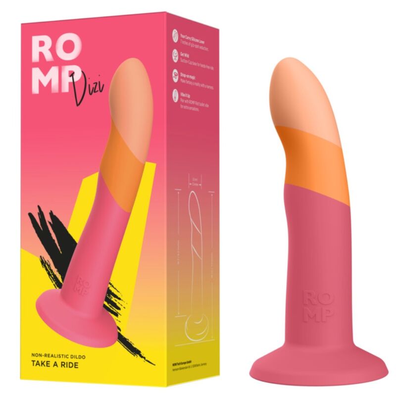 Gode Ventouse Dizi Silicone Incurvé Étanche 18 cm - Romp