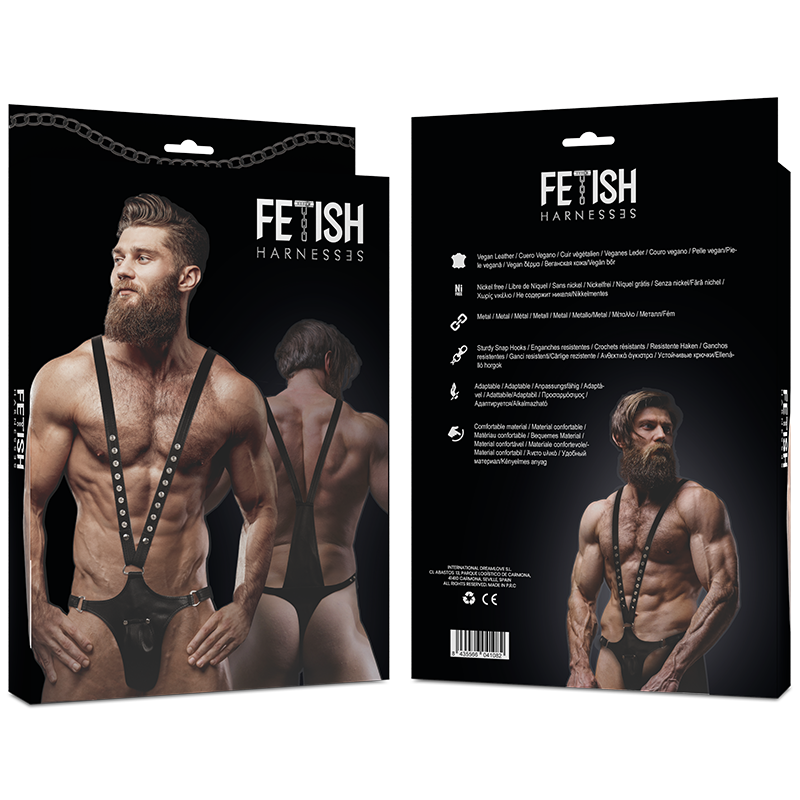 Harnais Homme Forme V Cuir Vegan Taille Unique - Fetish Submissive