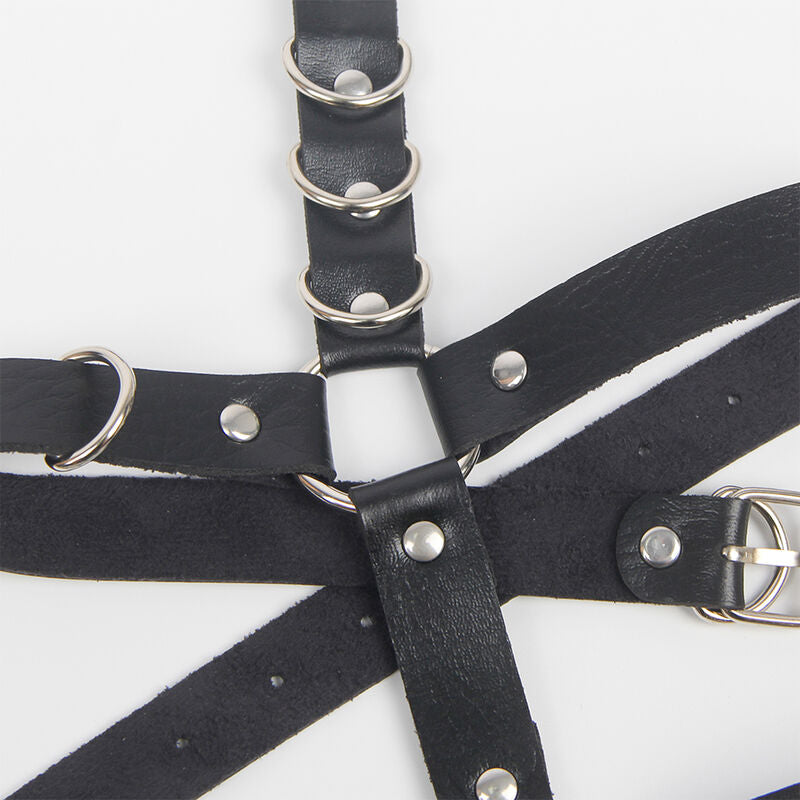 Harnais Jarretières avec Anneaux Cuir Taille Unique Noir - Subblime
