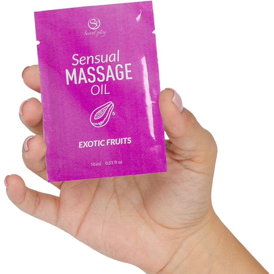 Huile de Massage Érotique Monodose Fruits Exotiques 10 ml - Secretplay
