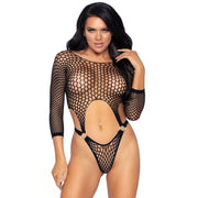 LEG AVENUE - TOP BODY AVEC THONG DOS TAILLE UNIQUE - BLANC