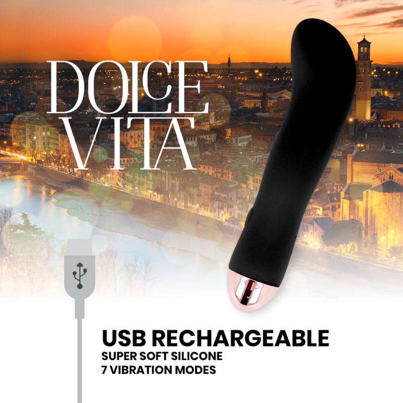 Vibromasseur Deux Rechargeable - Silicone Doux 7 Vitesses - Dolce Vita