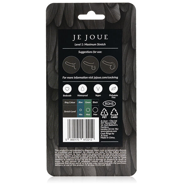 Anneau pénial en silicone  extension maximale - noir