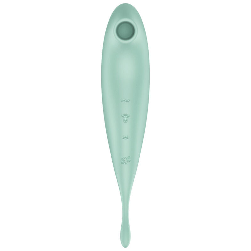 SATISFYER - APPLICATION DE STIMULATEUR ET VIBRATEUR TWIRLING PRO+ VERT