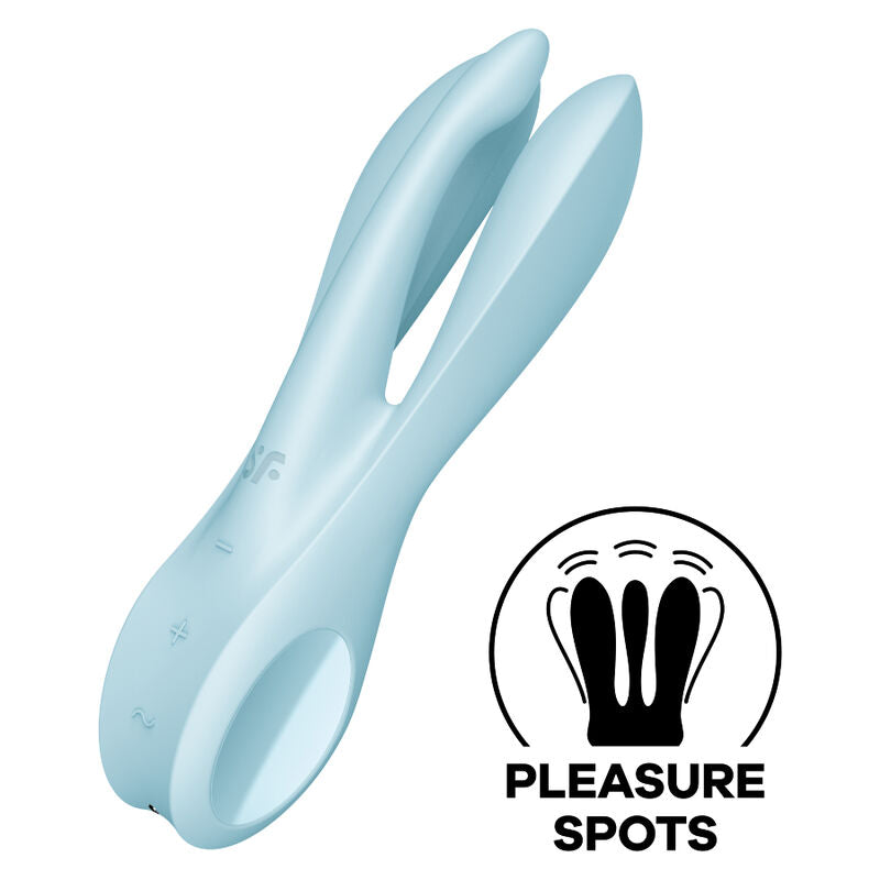 SATISFYER - VIBRATEUR THREESOME 1 ROSE