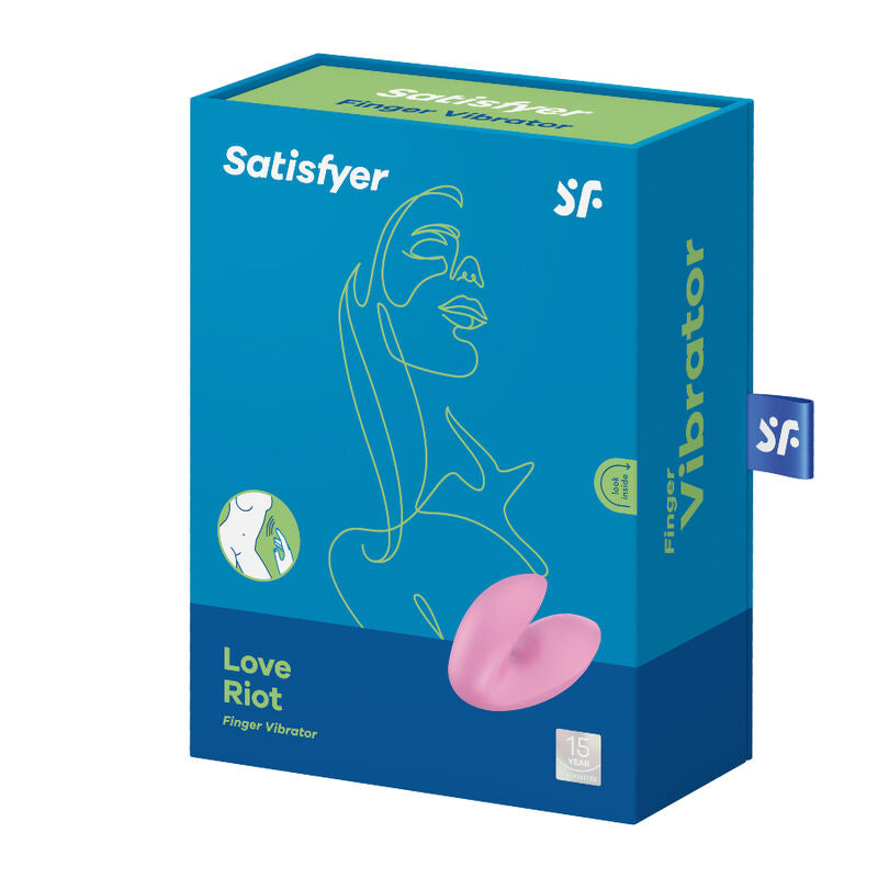SATISFYER - VIBRATEUR  DOIGTS LOVE RIOT ROSE