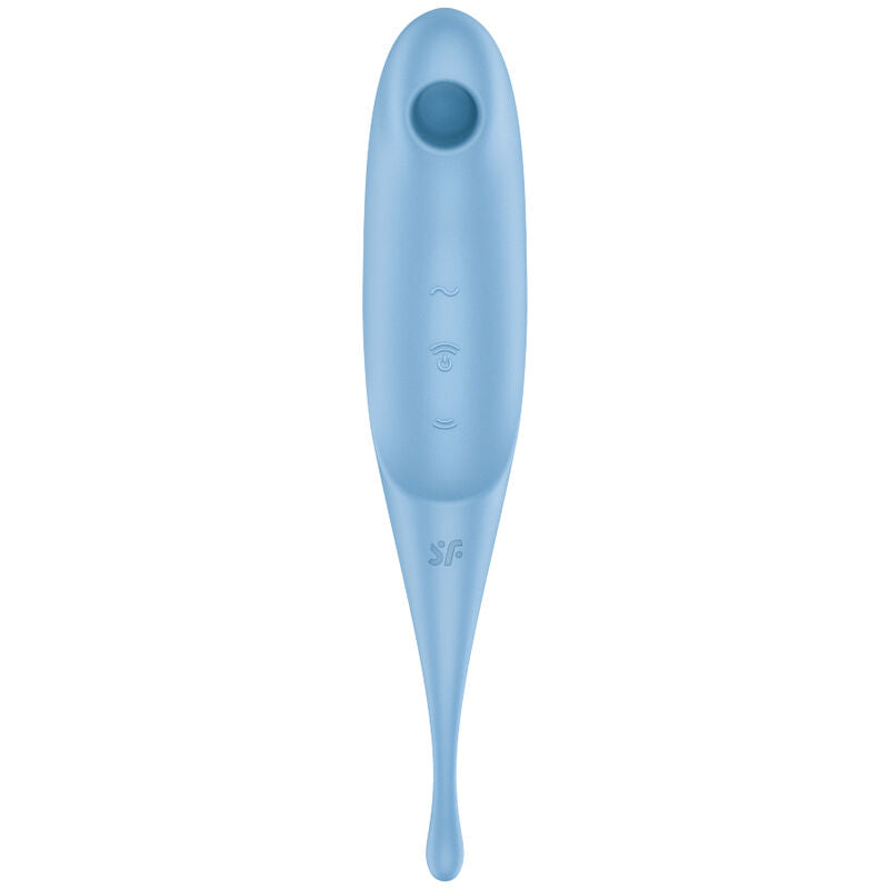SATISFYER - STIMULATEUR ET VIBRATEUR TWIRLING PRO AIR PULSE BLEU