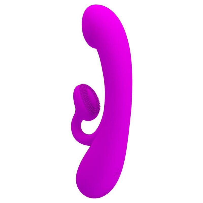 PRETTY LOVE - VIBRATEUR SINCÈRE ET ONDES STIMULANTES CLITORIDIENNES SILICONE VIOLET