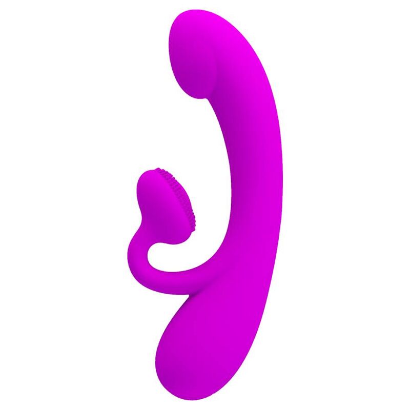PRETTY LOVE - VIBRATEUR SINCÈRE ET ONDES STIMULANTES CLITORIDIENNES SILICONE VIOLET