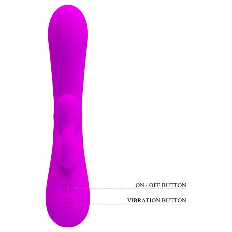 PRETTY LOVE - VIBRATEUR SINCÈRE ET ONDES STIMULANTES CLITORIDIENNES SILICONE VIOLET