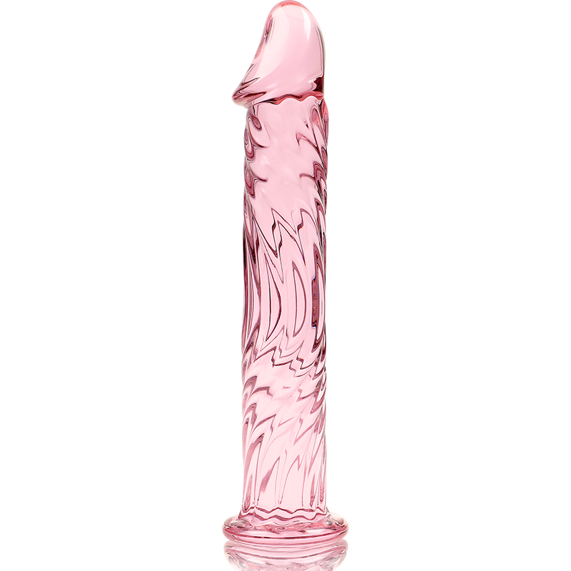 Gode en Verre Borosilicate Nebula Modèle 12 Rose 17 cm