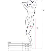 PASSION - S029 BAS BLANCS AVEC JARRETIÈRE TAILLE UNIQUE