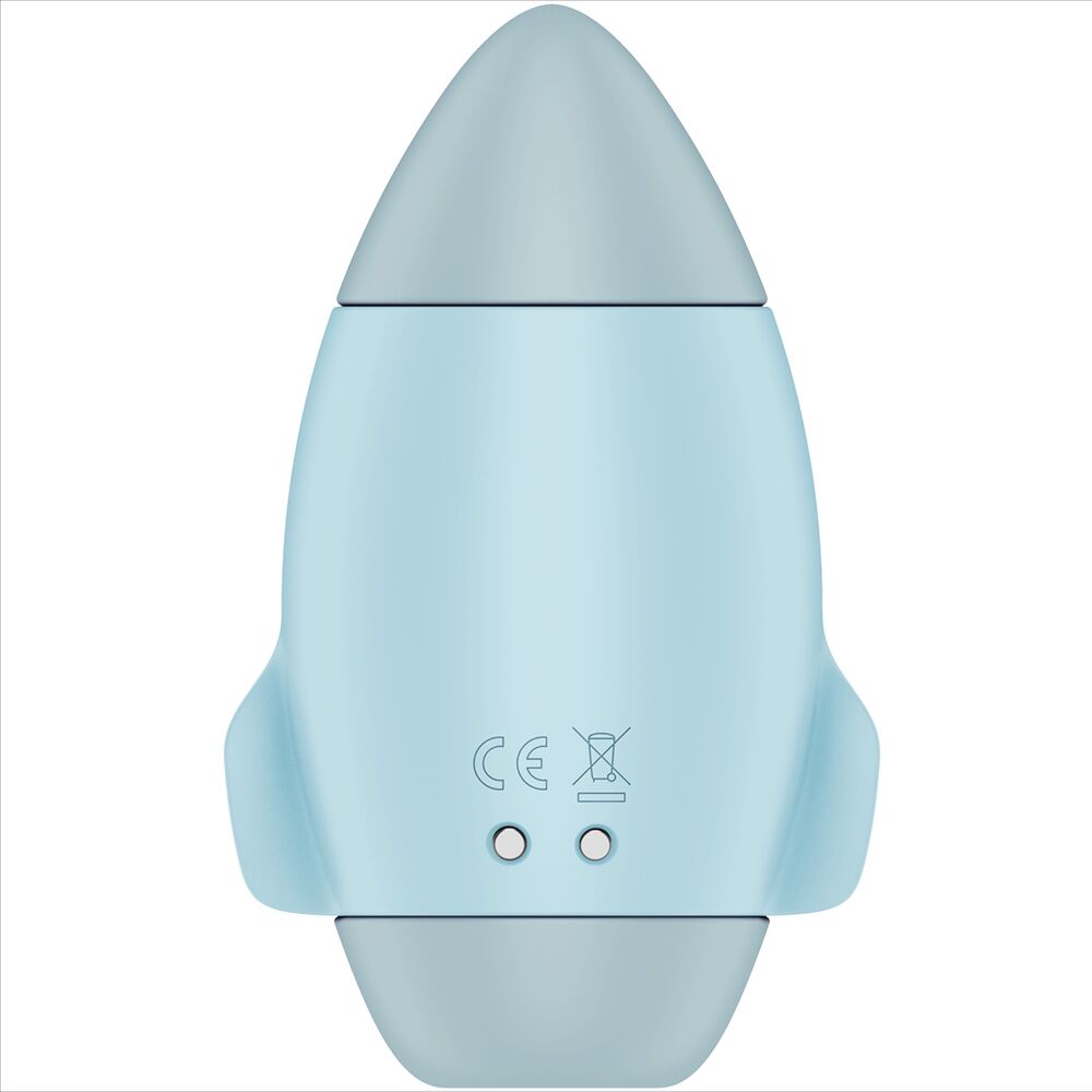 SATISFYER - MISSION CONTROL BLEU PETIT VIBRATEUR  DOUBLE IMPULSION