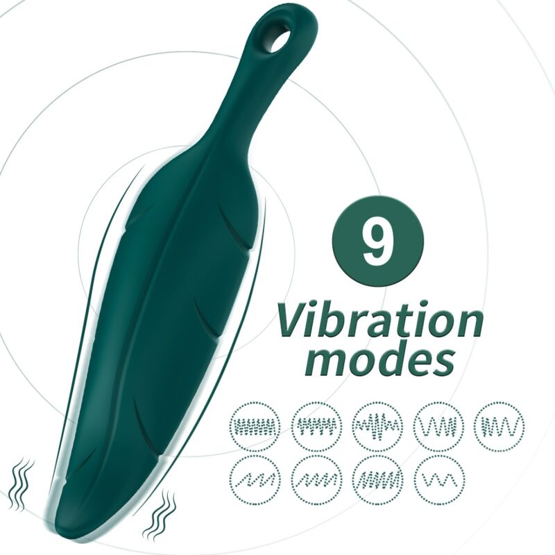 Stimulateur clitoridien vibrant Feuille vert Armony et ses 9 modes de vibration