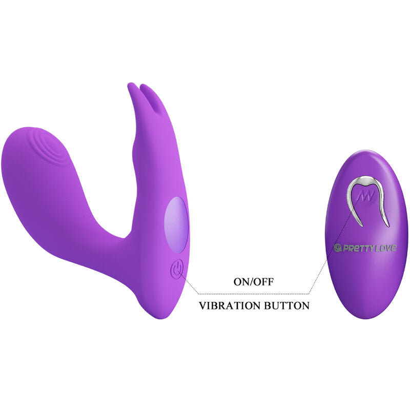 Télécommande à vibration et pulsation idabelle violet