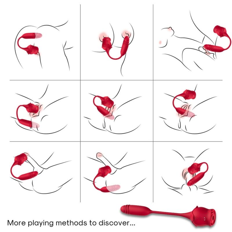 ARMONY - ROSEKNIGTH ASPIRATEUR DE CLITORIS ET VIBRATEUR ROUGE