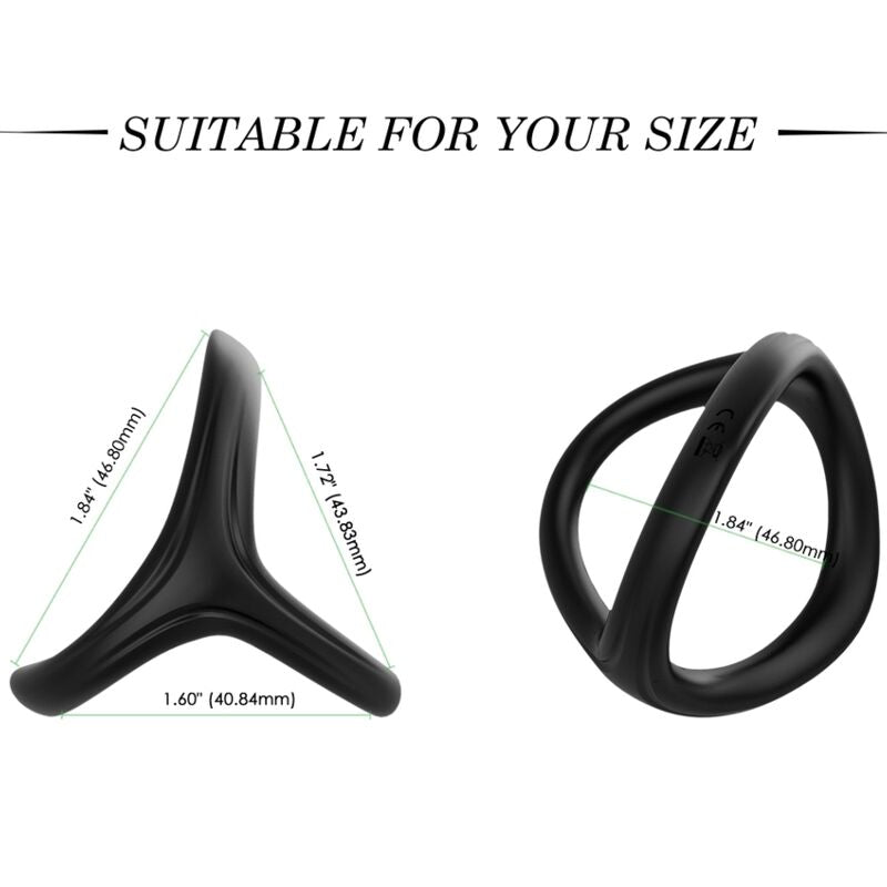 Cockring Triple Tresor Double Silicone Extensible - Armony